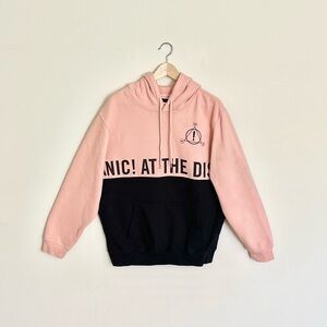 Panic! At The Disco Pray For The Wicked Pink Black Color Block Hoodie Adult XL
